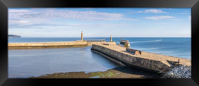 Whitby Harbour Entrance Panoramic Framed Print by Tim Hill