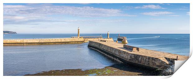 Whitby Harbour Entrance Panoramic Print by Tim Hill