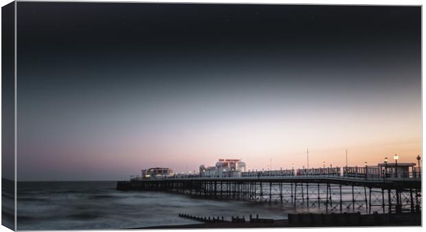 Worthing Pier Sunset Canvas Print by Mark Jones