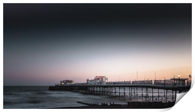 Worthing Pier Sunset Print by Mark Jones