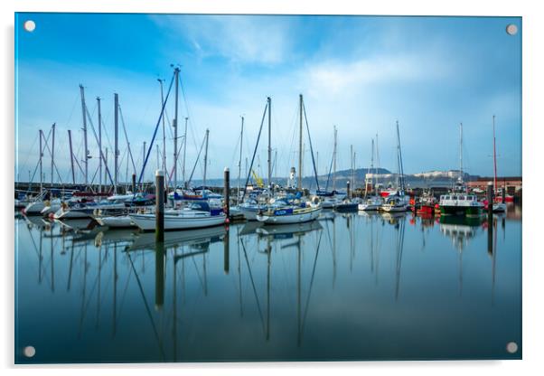 Scarborough Yachting Marina Acrylic by Tim Hill