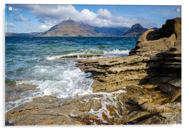 Elgol Isle of Skye Acrylic by Steve Smith