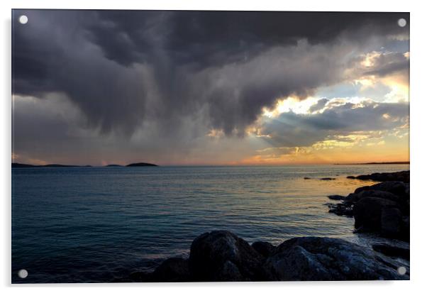 Eriskay Sunset Acrylic by Steve Smith