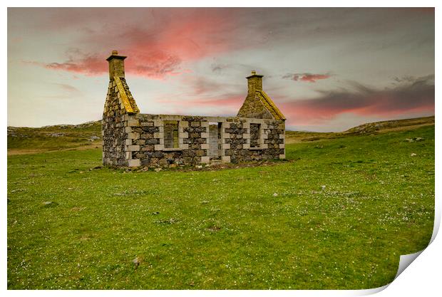 Lost Village Vatersay Print by Steve Smith