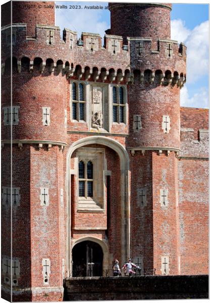 Herstmonceux Castle entrance Canvas Print by Sally Wallis