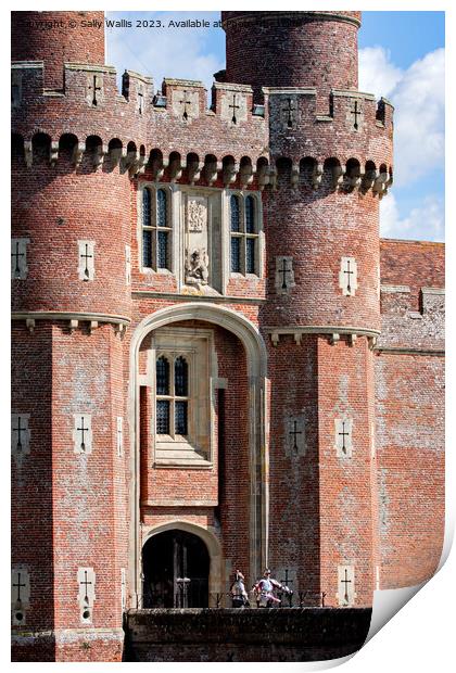 Herstmonceux Castle entrance Print by Sally Wallis