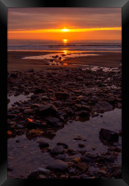 Scarborough South Beach Sunrise Framed Print by Tim Hill