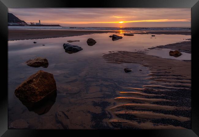 Scarborough South Beach Sunrise Framed Print by Tim Hill