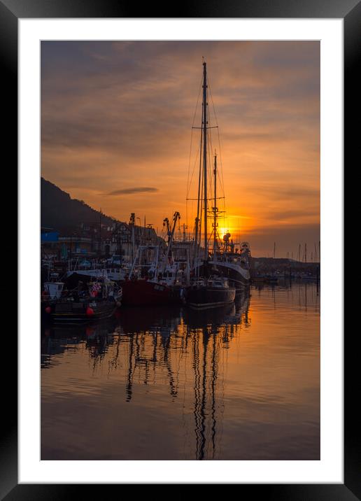 Scarborough Harbour Sunrise Framed Mounted Print by Tim Hill