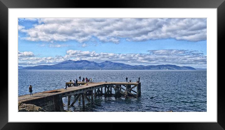 Old jetty at Portencross, Ayrshire Framed Mounted Print by Allan Durward Photography