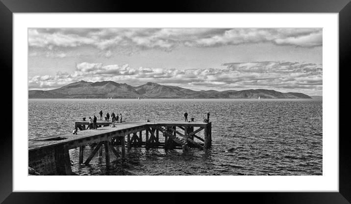 Portencross pier activity Framed Mounted Print by Allan Durward Photography