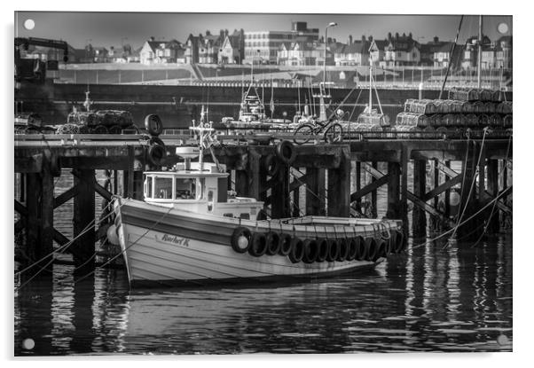 bridlington Black and White Acrylic by Tim Hill