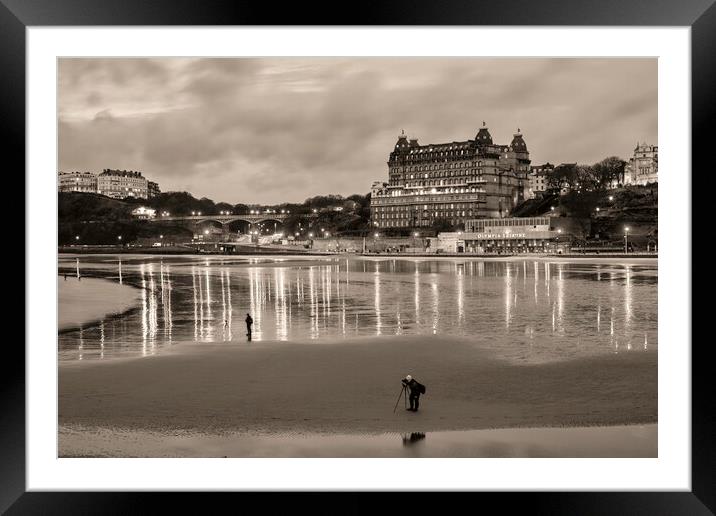 Golden Hour on Scarborough Beach Framed Mounted Print by Tim Hill