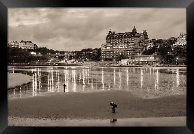 Golden Hour on Scarborough Beach Framed Print by Tim Hill