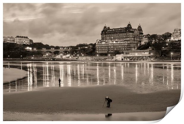 Golden Hour on Scarborough Beach Print by Tim Hill