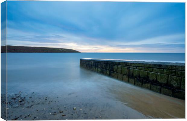 Filey Boat Ramp meets Filey Brigg Canvas Print by Tim Hill