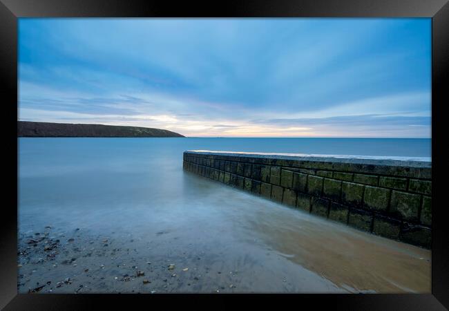 Filey Boat Ramp meets Filey Brigg Framed Print by Tim Hill