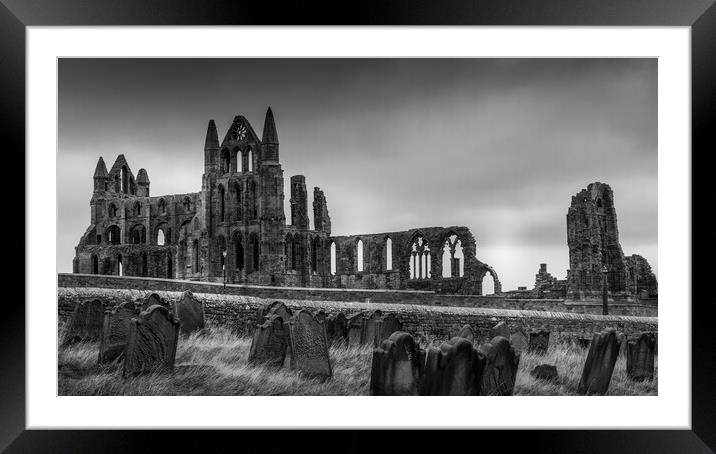 Whitby Abbey from St Marys Graveyard Framed Mounted Print by Tim Hill