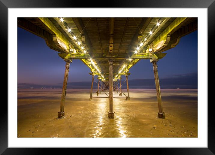 Saltburn Pier Lights Framed Mounted Print by Tim Hill