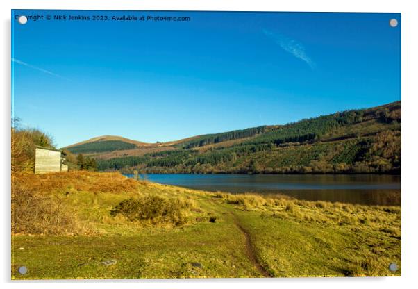 Beacons Landscape and Talybont Reservoir Brecon Beacons Acrylic by Nick Jenkins