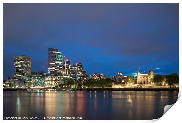 New and Old London Print by Gary Parker
