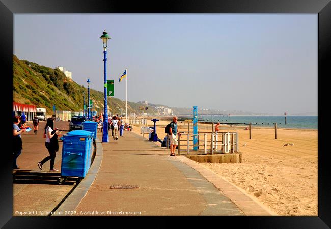 Bournemouth Seafront. Framed Print by john hill