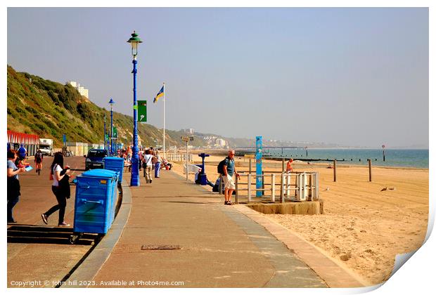 Bournemouth Seafront. Print by john hill