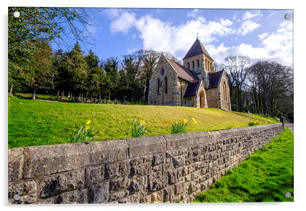 St Johns Church Wentbridge Acrylic by Tim Hill