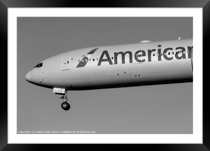 American Airlines Boeing 777-323    Framed Mounted Print by David Pyatt