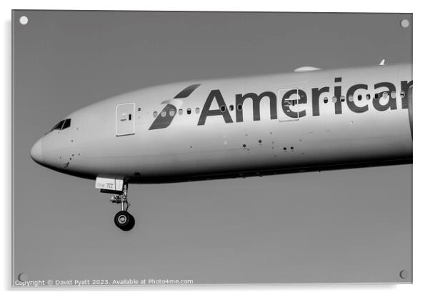 American Airlines Boeing 777-323    Acrylic by David Pyatt