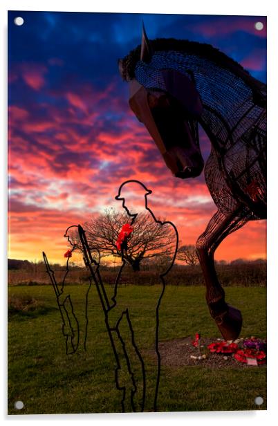 Featherstone War Horse Acrylic by Tim Hill