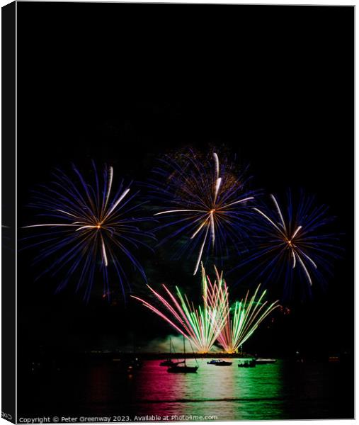 2021 British Firework Championships Canvas Print by Peter Greenway