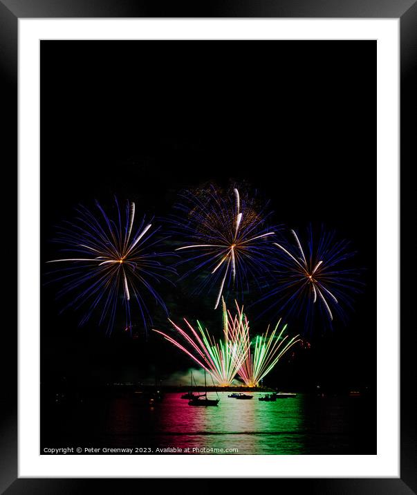 2021 British Firework Championships Framed Mounted Print by Peter Greenway