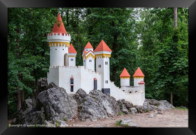 Miniature of the castle on rock Framed Print by Lubos Chlubny