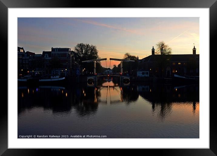 Amsterdam canal at sunrise Framed Mounted Print by Random Railways
