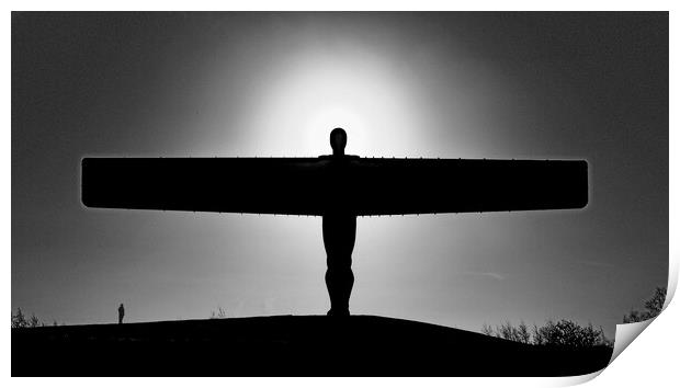 Angel of the North - Gateshead in Mono Print by Will Ireland Photography