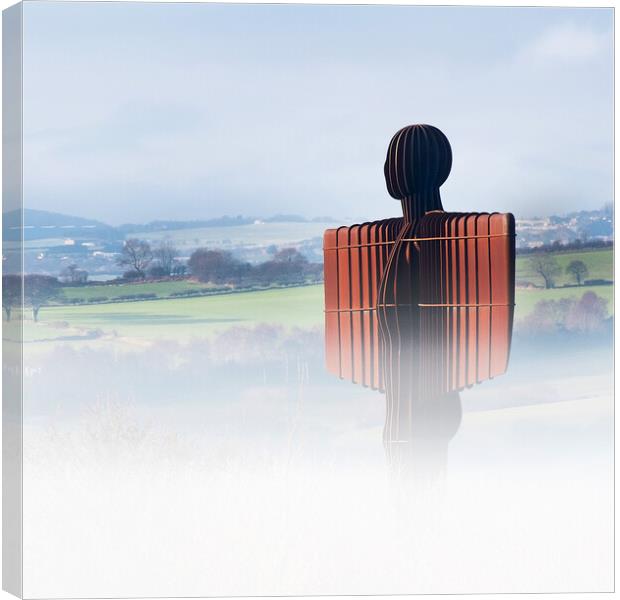 Angel of the North - Out of the Mist Canvas Print by Will Ireland Photography