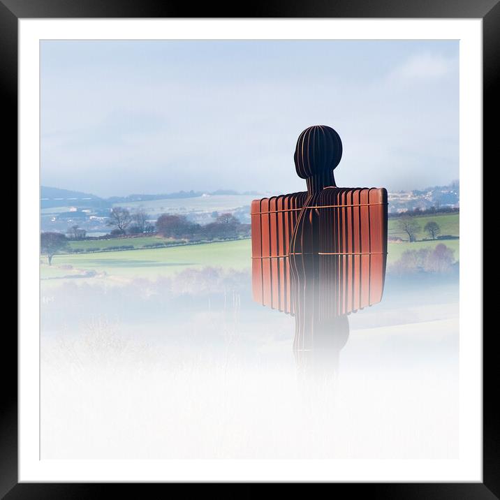 Angel of the North - Out of the Mist Framed Mounted Print by Will Ireland Photography