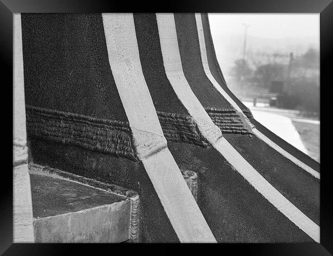 Detail of The Angel of the North - Gateshead in Mono Framed Print by Will Ireland Photography
