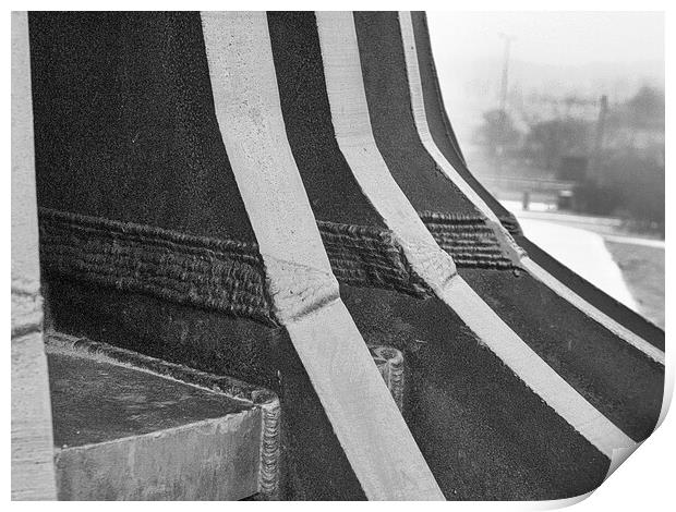 Detail of The Angel of the North - Gateshead in Mono Print by Will Ireland Photography
