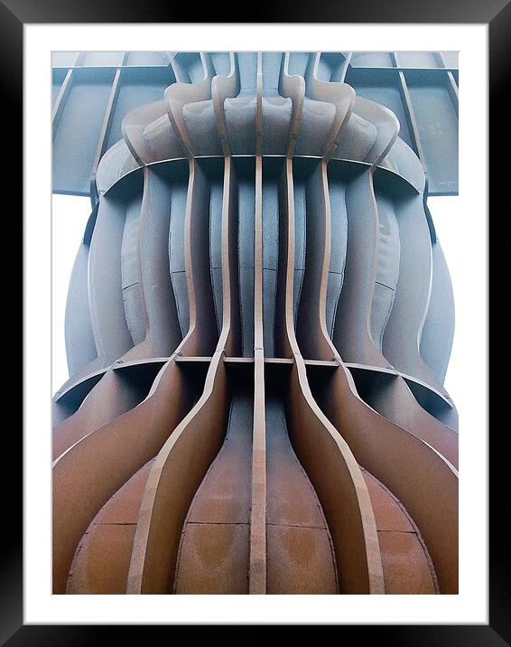 Detail of The Angel of the North - Gateshead Framed Mounted Print by Will Ireland Photography