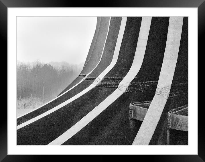 Detail of The Angel of the North - Gateshead in Mono Framed Mounted Print by Will Ireland Photography