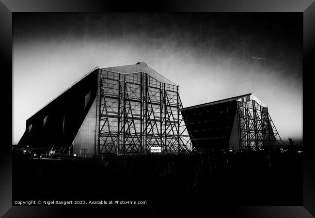 R101 Hangar  Framed Print by Nigel Bangert