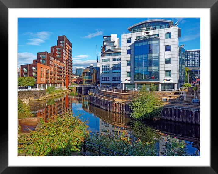 River Aire at Granary Wharf, Leeds Framed Mounted Print by Darren Galpin
