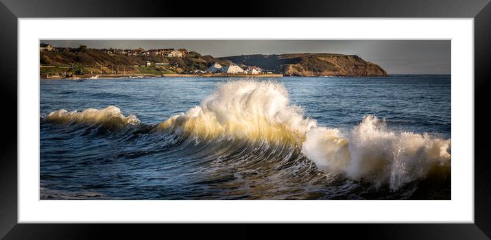 Scarborough Wave Framed Mounted Print by Tim Hill