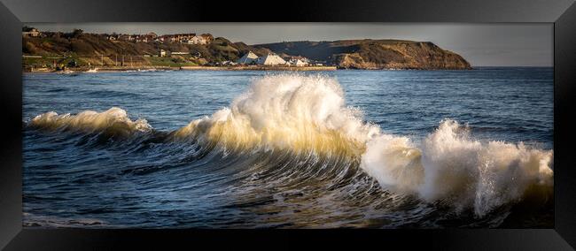 Scarborough Wave Framed Print by Tim Hill
