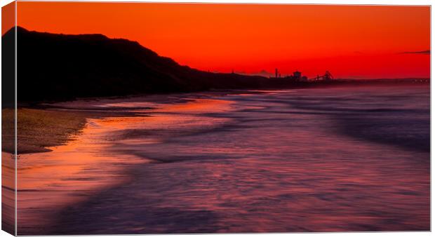 Redcar Steelworks at Sunset Canvas Print by Tim Hill