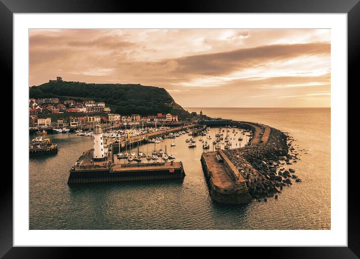 Scarborough from Above Framed Mounted Print by Tim Hill