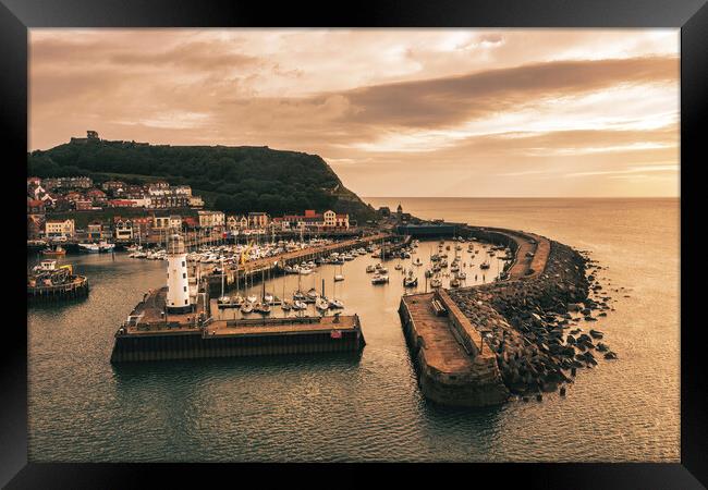 Scarborough from Above Framed Print by Tim Hill