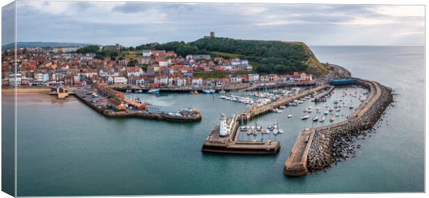Scarborough Harbour Area from Above Canvas Print by Tim Hill